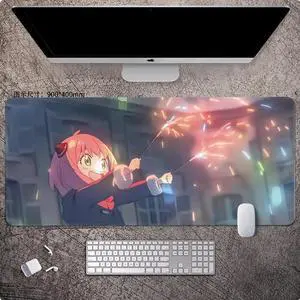 SPY×FAMILY Anya anime mouse pad Extended Gaming Mouse Pad with Stitched Edges Large Mouse pad with Non-Slip Rubber Base for Work & Gaming, Offi ce & Home, 900*400mm