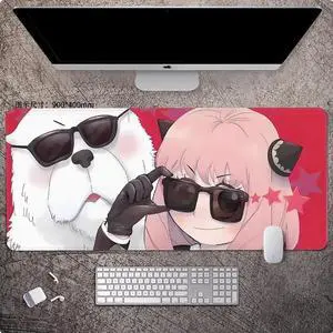 SPY×FAMILY Anya anime mouse pad Extended Gaming Mouse Pad with Stitched Edges Large Mouse pad with Non-Slip Rubber Base for Work & Gaming, Offi ce & Home, 900*400mm