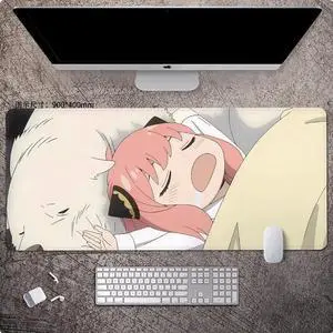 SPY×FAMILY Anya anime mouse pad Extended Gaming Mouse Pad with Stitched Edges Large Mouse pad with Non-Slip Rubber Base for Work & Gaming, Offi ce & Home, 900*400mm
