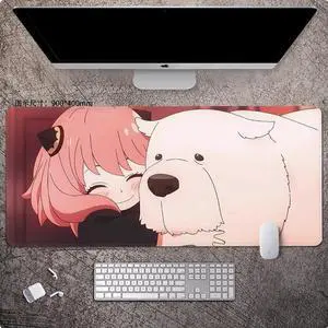 SPY×FAMILY Anya anime mouse pad Extended Gaming Mouse Pad with Stitched Edges Large Mouse pad with Non-Slip Rubber Base for Work & Gaming, Offi ce & Home, 900*400mm