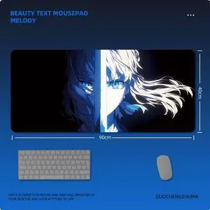 FATE Saber anime mouse pad Extended Gaming Mouse Pad with Stitched Edges Large Mouse pad with Non-Slip Rubber Base for Work &  Gaming, Offi ce & Home, 900*400mm