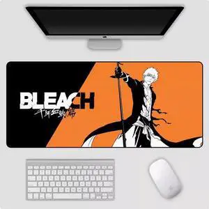 BLEACH anime mouse pad Extended Gaming Mouse Pad with Stitched Edges Large Mouse pad with Non-Slip Rubber Base for Work & Gaming, Offi ce & Home, 900*400mm