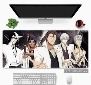 BLEACH anime mouse pad Extended Gaming Mouse Pad with Stitched Edges Large Mouse pad with Non-Slip Rubber Base for Work & Gaming, Offi ce & Home, 900*400mm