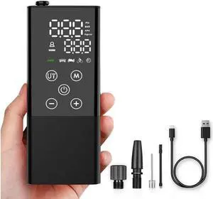 Portable Air Compressor Cordless Tire Inflator, Rechargeable Handheld 150 PSI Tire Inflator Car Air Pump with LED Flash Light, 4000mAh Battery, Auto Stop