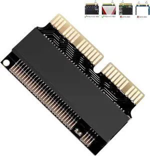 M.2 NVME SSD Convert Adapter, 12+16pin M.2 NGFF M-Key SSD Convert Card for MacBook Air Pro Retina Mid 2013 2014 2015 2016 2017, NVME AHCI SSD Upgraded Kit for A1465 A1466 A1398 A1502