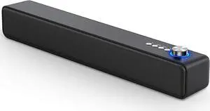 Laptop Speaker, Bluetooth 5.0 Computer Speaker with 10W Stereo Surround Sound, Built-in AUX, USB, TF, Wireless Computer Speaker for Desktop, Phone, Laptop, iMac, Tablet, iPad