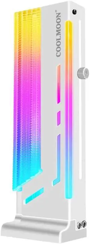 CM-GH2 Vertical GPU Support Bracket Colorful 5V A-RGB Bracket Computer Graphics Video Card Stand GPU Holder White