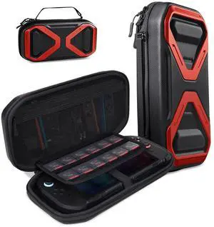 SUPCASE for Nintendo Switch 2 Carrying Case 2025, [12 Game Card Storage] [Military-Grade Protection] Spacious Portable Hard Shell Travel Bag for Nintendo Switch 2 Console & Accessories, Red