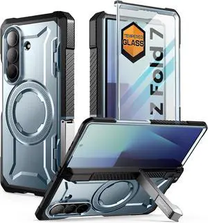 SUPCASE for Samsung Galaxy Z Fold 7 Case with Kickstand (UB Grip), [Compatible with MagSafe] [Built-in Tempered Glass Screen Protector] [Hinge Coverage] Military-Grade Protection Phone Case, Tilt