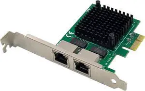 GOLDENDISK Dual PCIe 3.1 2.5GBase-T Network Adapter with Intel I225-V / I226-V 2500/1000/100Mbps PCI Express Gigabit Ethernet NIC Card RJ45 LAN Controller for Windows 10/11 with Low Profile Bracket