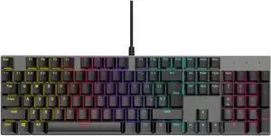 Mechanical Keyboard, TROPRO TGK05 Gaming Keyboard LED Backlit Wired Keyboard with Blue Switches for Windows PC Office and Working (Black, 104 Keys)