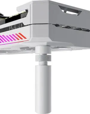 Gaming GPU Support Bracket, Adjustable Height Graphics Card Support with Magnet and Non-Slip Sheet, GPU Sag Bracket for Universal Video Card, 49-80mm