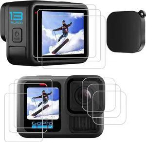 10 PCS Hero 13 Screen Protector Fit for GoPro Hero 13 Black, 9H Ultra Clear Tempered Glass Screen Only for Go Pro Hero 13 Accessories, Screen Protector & Silicone Lens Protective Cover