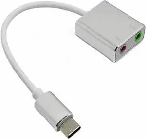 7.1 External USB Sound Card Type C / USB to 3.5mm Jack USB Audio Adapter Earphone Micphone for Macbook Computer Laptop PC