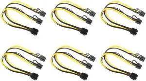 6PCS PCIE 8 Pin To Dual 8 (6+2) Pin Cable Graphic Card Adapter Power Supply Cable PCI-Express Cable Splitter Cable