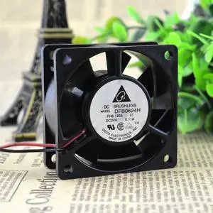 DC 24V cooling fan 60mm For delta DFB0624H 24V 0.11A 6CM 6025 60X60X25MM 2-wire inverter ultra-quiet cooling fan DC 24V cooling fan 60mm For delta DFB0624H 24V 0.11A 6CM 6025 60X60X25MM 2-wire inverter ultra-quiet cooling fan