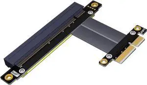 PCI Express PCIe 3.0 x4 to x16 Extension Cable 32G/BPS PCI-E 4X 16x GTX1080Ti Graphics SSD RAID Card Extender Conversion Cable (25CM)