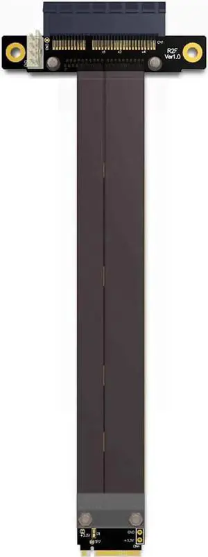 Riser PCIe X4 3.0 PCI-E 4X to M.2 NGFF NVMe M Key 2280 Riser Card Gen3.0 Cable M2 Key-M PCI-Express Extension Cord 32G/BPS (10CM,R42SF)