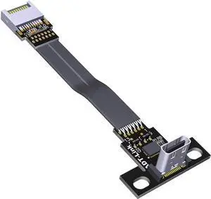 USB 3.1 Extension Adapter Cable Male and Female Type-c to Type-e Data Cable 10G/BPS for ITX Motherboard Built-in USB Device (15cm,T5T-F6B)