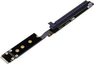 M.2 NVMe to PCIe x16 Graphics Card Extension Cable PCIe 3.0 Non-USB M2 to x1 A Card N Card R43SD-WK for B-T-C Mining GPU PCIe Extension (45cm)