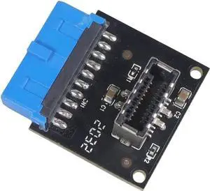 USB 3.1 Front Panel Socket to USB 3.0 20Pin Header Male Extension Cable Adapter for Motherboard Card 20P USB to Type-E Connector (1 Pcs)