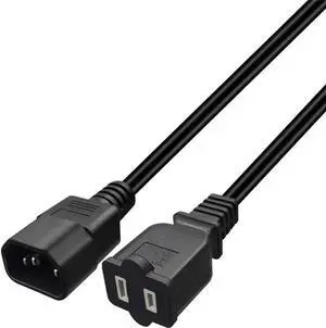 1FT C14 Male PDU Style Computer Power Extension Cable Y Splitter Power Plug Cord (C14 to 1-15P) 1FT C14 Male PDU Style Computer Power Extension Cable Y Splitter Power Plug Cord (C14 to 1-15P)