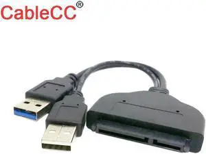 USB 3.0 to SATA 22P 2 5" Hard Disk Driver Adapter with USB Power Cable