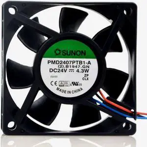 1pcs PMD2407PTB1-A 70mm fan 24V 4.3W 5.0W 7020 3-wire inverter cooling fan