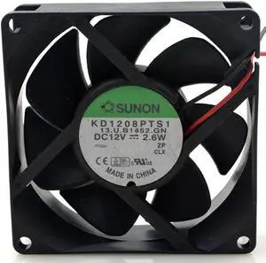 KD1208PTS1 12V 2.6W 8CM 8025 80mm chassis power supply cooling fan 80*80*25mm KD1208PTS1 12V 2.6W 8CM 8025 80mm chassis power supply cooling fan 80*80*25mm
