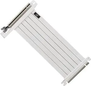 GPU Riser Cable PCI-E 3.0 16x High Speed Flexible Extender Card Universal 90 Degree Adapter Support 3060 Graphic Card (White,15cm)