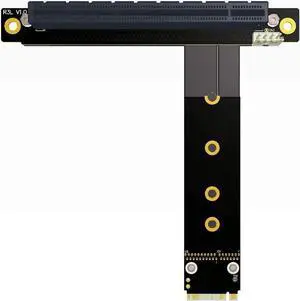 PCI-E 3.0 Riser Card 32G/BPS M.2 NGFF NVMe to PCIe X16 Extension Cable SATA Power Cable Support M.2 PCIE X4 Full Speed Channel for BTC Mining M2 2230 2242 2260 2280 (R43SF 10CM)