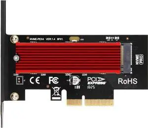 SK4 Pro M.2 NVMe SSD NGFF to PCIE X4 Adapter M Key Interface Card Suppor PCI Express 3.0 x4 2230-2280 Size m.2 Full Speed