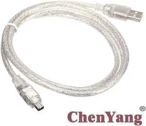 IEEE 1394 Firewire 4 Pin Male iLink Adapter to USB Male Cord Cable 100cm for DCR-TRV75E DV