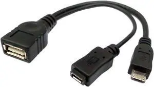 Black Micro USB 2.0 OTG Host Flash Disk Cable with Micro USB U2-166