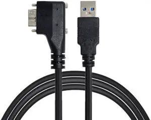 3.0M Dual Screws 90 Degree Right Angled Micro USB Mount to USB3.0 Data Cable for Industrial Camera U3-054-RI-3.0M