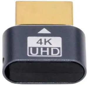 Virtual Display Adapter 4K HDMI 1.4 DDC EDID Dummy Plug Headless Ghost Display Emulator HDTV 4K@60Hz