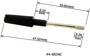 30pcs Thumb Screws #4-40 UNC 47mm Length Stainless Steel Overmold for Computer Cable CN-021(30PCS)