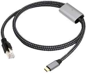 RJ45 to USB Type-C Cable USB-C to Ethernet Male Cord Directly Connected 1000Mbps Gigabit LAN Network Compatible with Thunderbolt3