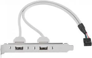 PCI USB 2.0 A type Female Screw to Motherboard 9p header cable with bracket U2-142