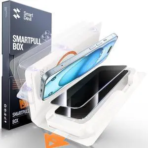 SMARTDEVIL 2 Pack for iPhone 15 Plus Privacy Screen Protector, Military Grade Shatterproof, 9H Hardness, Anti-Spy Tempered Glass, Fast & Easy Instlltion, Case Friendly