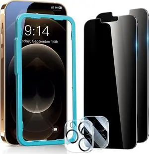 SMARTDEVIL 2Pack for iPhone 11 Pro Privacy Screen Protector with 2Pack Camera Lens Protector, 9H Anti-Spy Privacy Screen, Anti-Shatter Glass, Bubble Free Easy Install