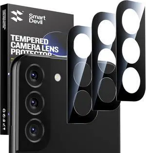 SMARTDEVIL 3-Pack Camera Lens Protector For Samsung Galaxy S21+, (Not Fall Off) Clear Tempered Glass, 9H Hardness Accessories