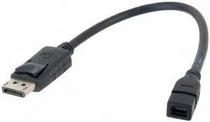 DP DisplayPort Male to Mini DP DisplayPort Female Cable 20cm for Displays HDTV Monitor DP-048-BK