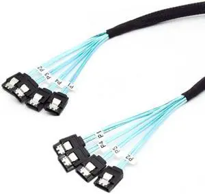 SF-009 Internal SAS 4 SATA Host to 4 SATA 7pin Target Hard Disk 6Gbps Data Server Raid Cable 50cm