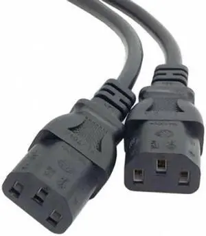 Single C14 to Dual C13 5-13R Short Power Y Type Splitter Adapter Cable Cord PW-037