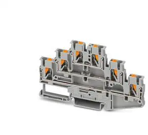 PhoenixContact multi-layer terminal block and plug-in rail assembly PT2.5-3L