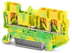 PhoenixContact one-in-two-out grounding terminal block PT 2.5TWIN-PE