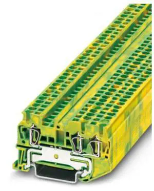 Phoenix grounding terminal block with spring connection - Phoenix ST2.5-TWIN-PE - one inlet and two outlets