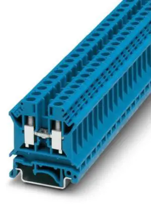 Phoenix UK 6 N BU - Straight-through screw terminal rail assembly Phoenix UK 6 N BU - Straight-through screw terminal rail assembly