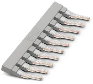 Phoenix 10-piece/box Plug-in Bridge Connectors - EBS 10-8 Connecting Bar Shorting Piece